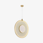 Dix Heures Designer Fabric Pendant Light, Gold & Beige, Modern LED Ceiling Lamp