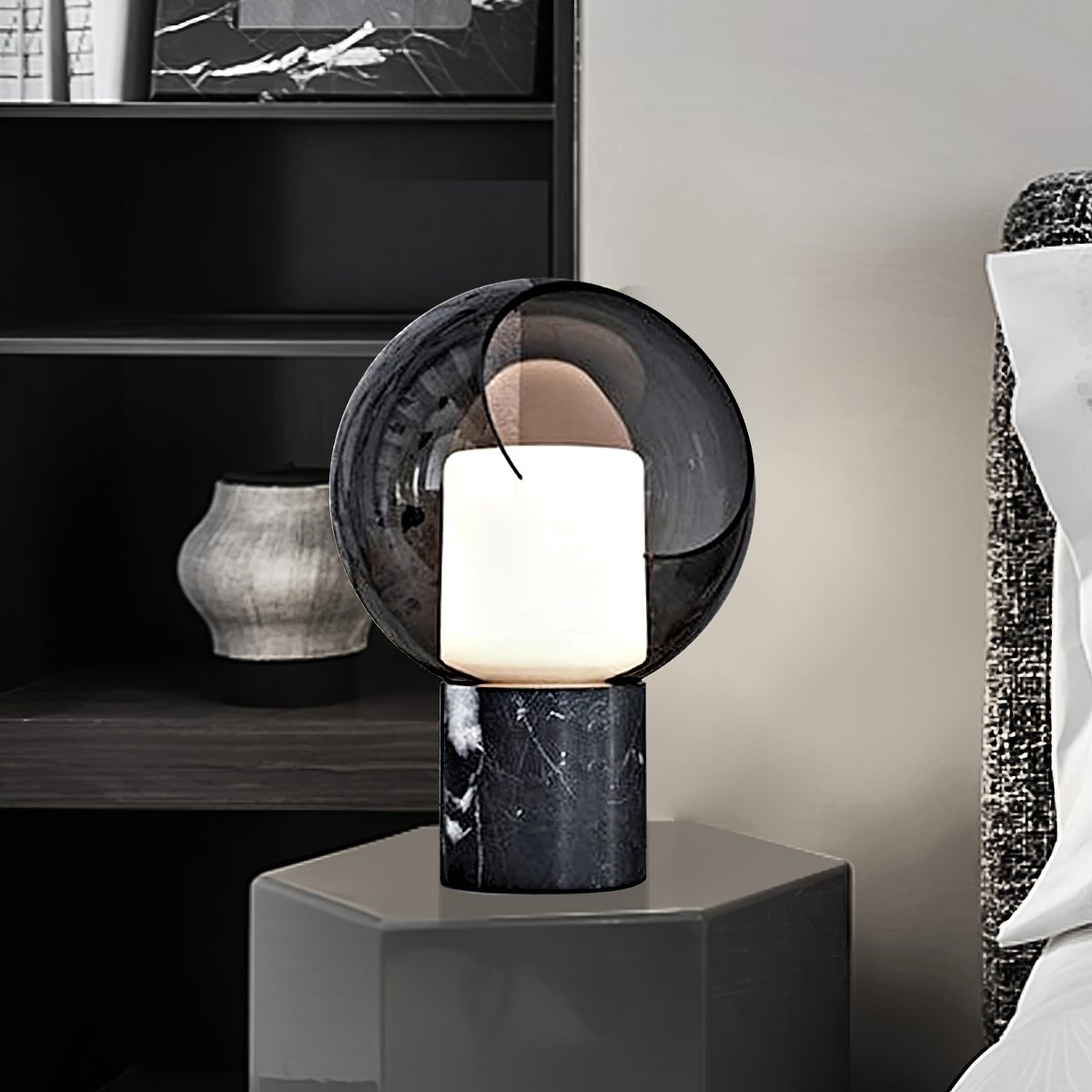 Dome Evedal Glass Table Lamp