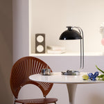 Domex Modern Desk Lamp with Chrome Accents and Integrated LED