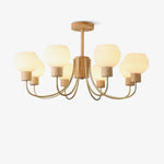 Donnelly Wooden Chandelier – Modern 6-Light Ceiling Pendant for Dining & Living Rooms