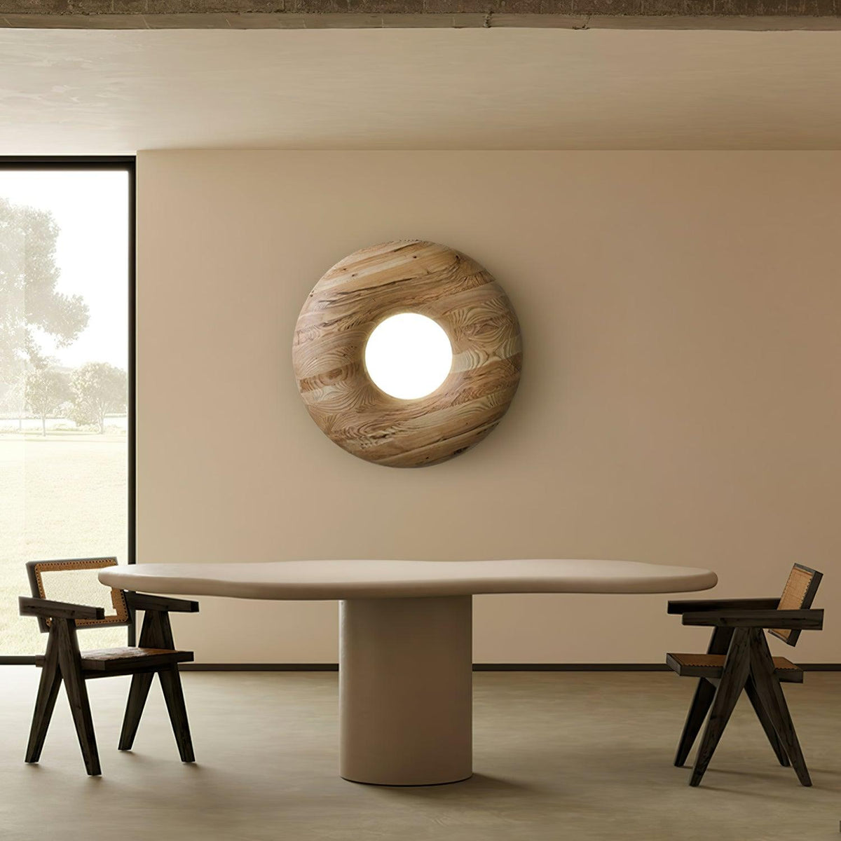 donut-wood-ceiling-light