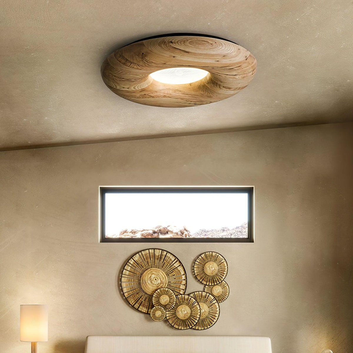 donut-wood-ceiling-light