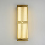 Doots Outdoor Wall Light in Gold and White, Modern LED Sconce for Patio and Garden
