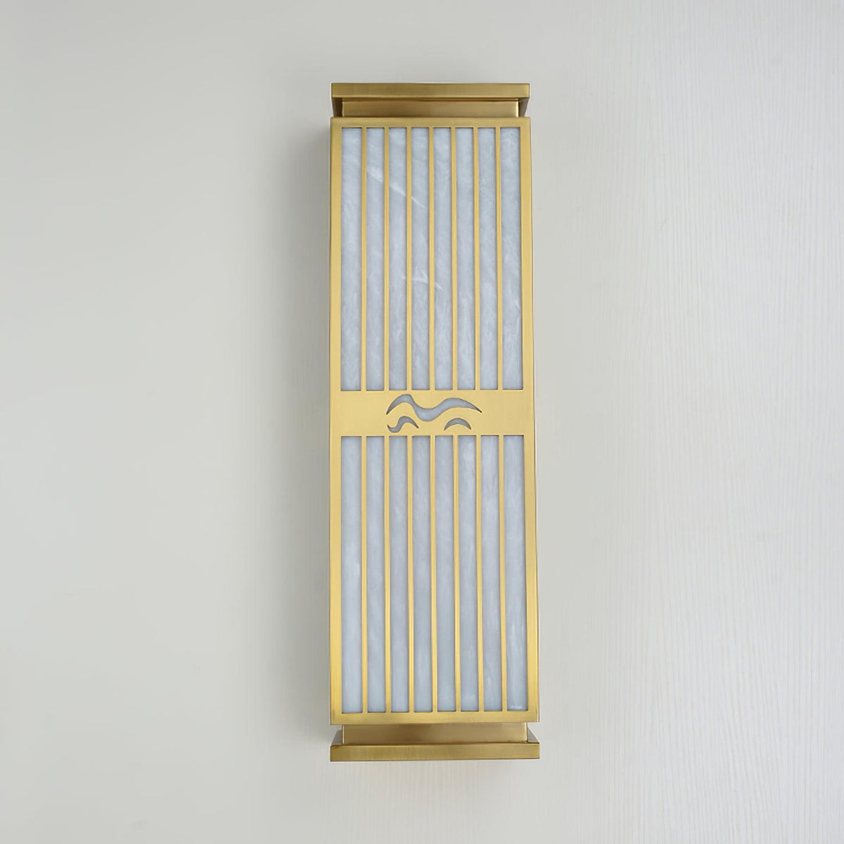 Doots Outdoor Wall Light in Gold and White, Modern LED Sconce for Patio and Garden