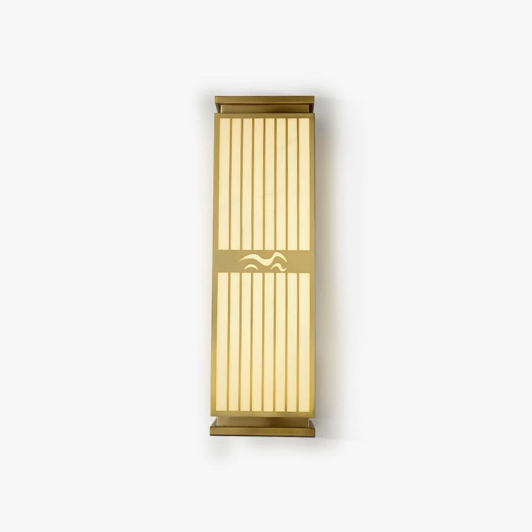Doots Outdoor Wall Light in Gold and White, Modern LED Sconce for Patio and Garden