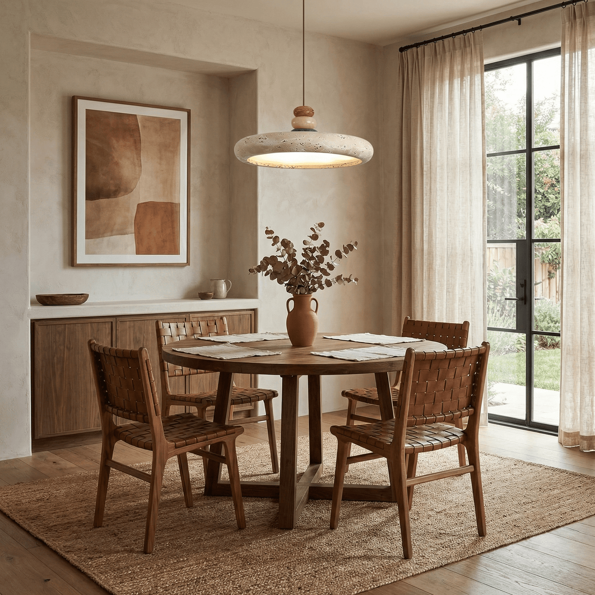 Dorelle Travertine Pendant Light – Sculptural Ceiling Lamp for Modern Interiors