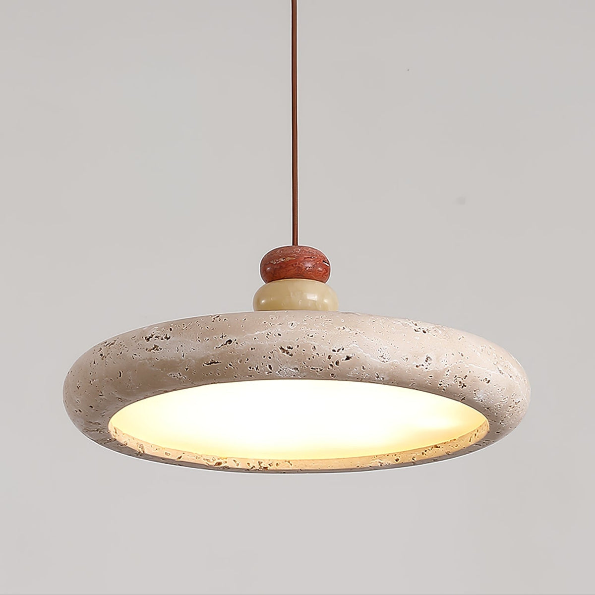 Dorelle Travertine Pendant Light – Sculptural Ceiling Lamp for Modern Interiors