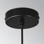 Doris Modern Glass Ball Chandelier in Black Metal for Dining Room and Living Room