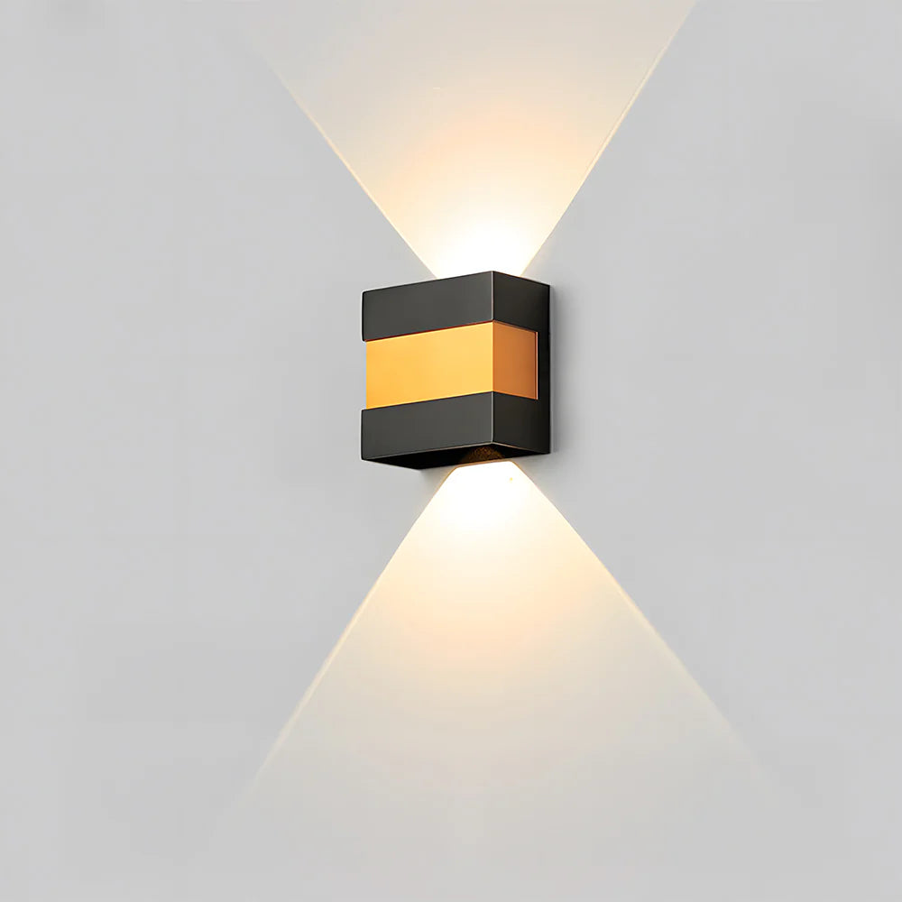 Modern Rectangular Double Head Led Outdoor Wall Lamp