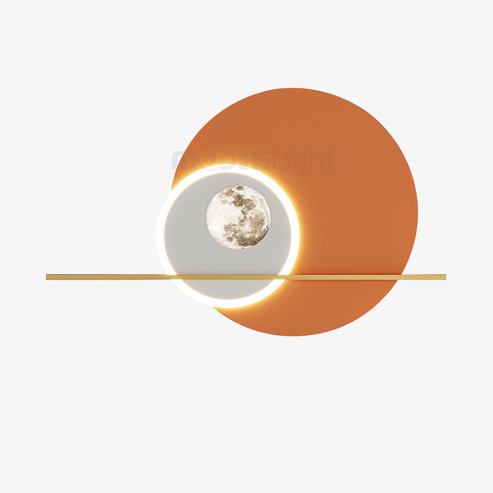 Double Circle Moon Wall Light