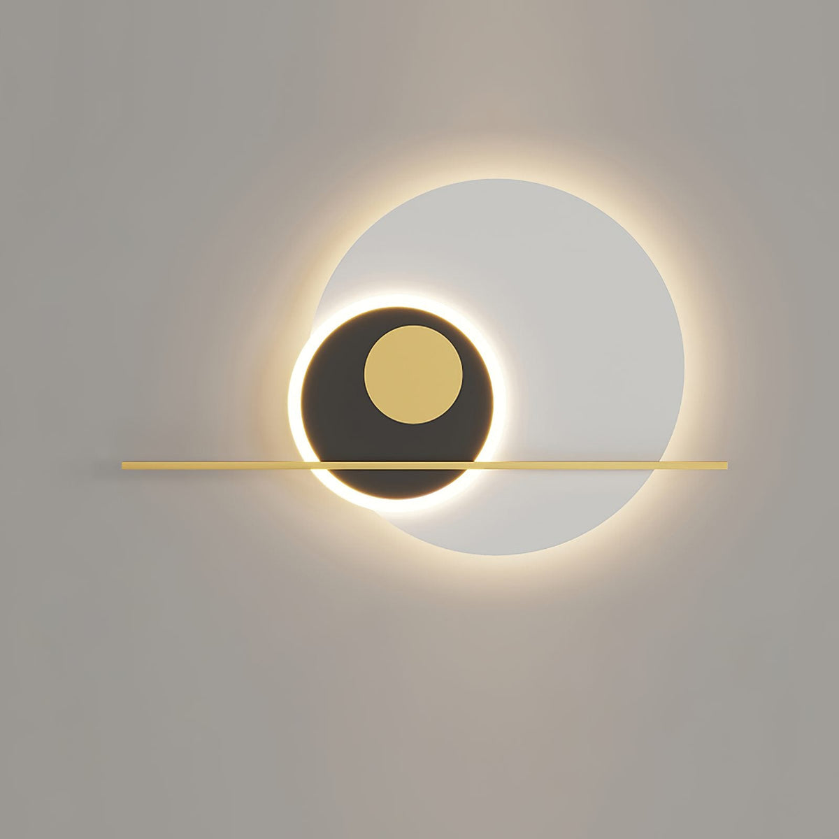 Double Circle Moon Wall Light