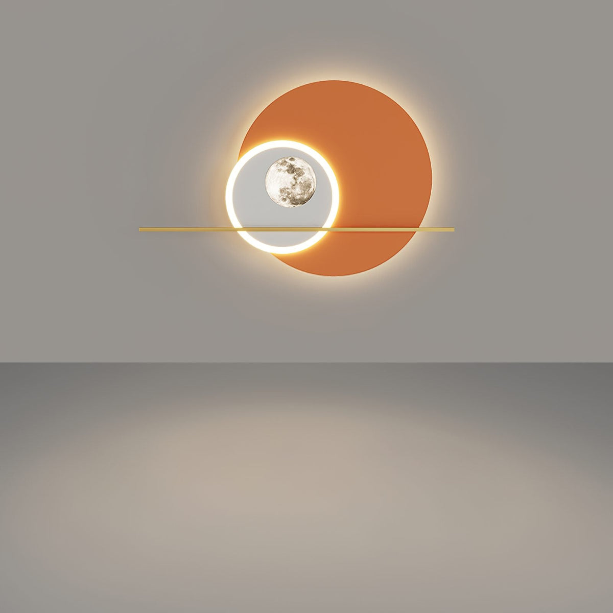 Double Circle Moon Wall Light