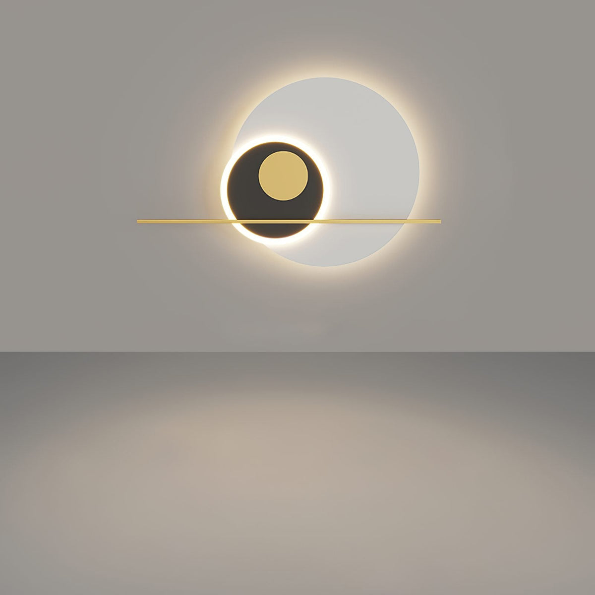 Double Circle Moon Wall Light