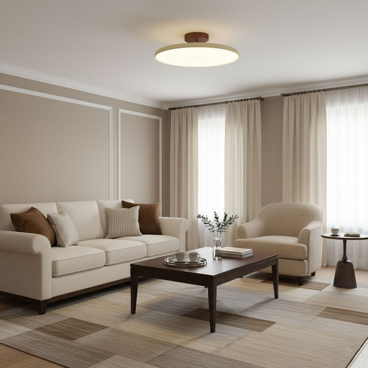 Drift Adjustable Ceiling Light – Modern LED Flush Mount for Living Room & Bedroom
