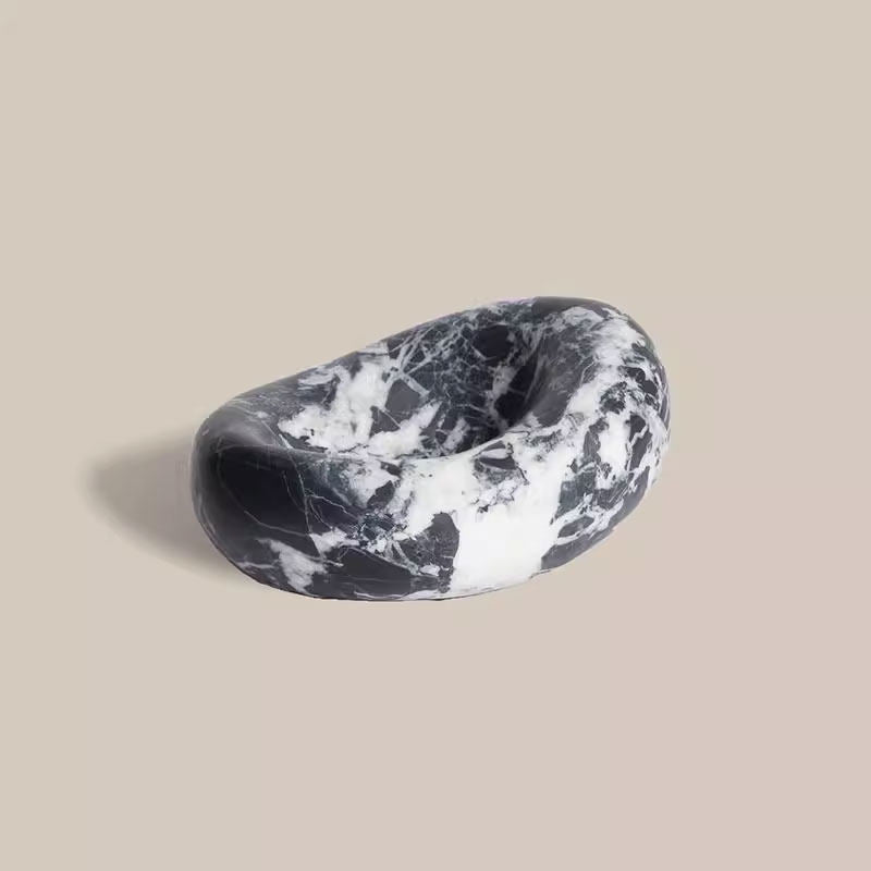 Drift Bowl Marble Tray – Sculptural Stone Catchall for Modern Interiors