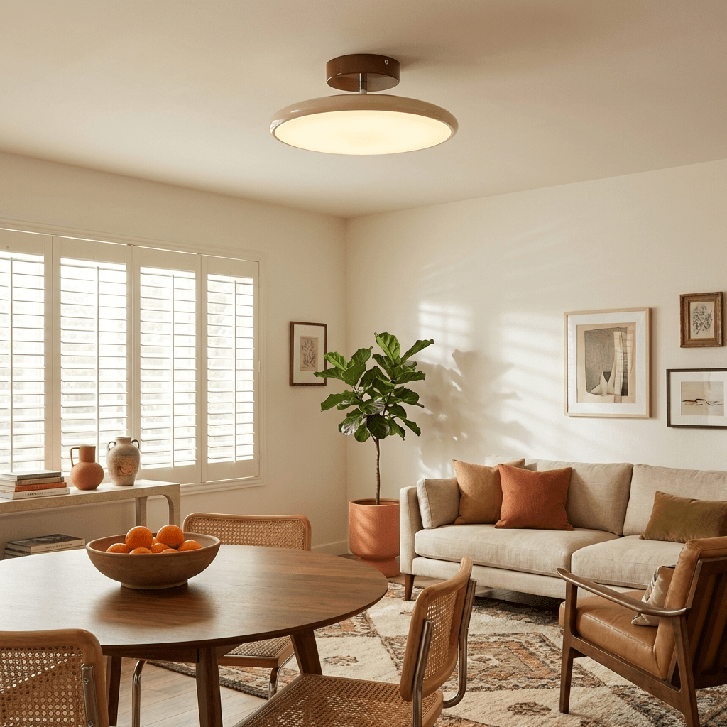 Drift Adjustable Ceiling Light – Modern LED Flush Mount for Living Room & Bedroom