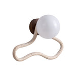 Driftform Travertine Wall Sconce with Opal Glass Globe