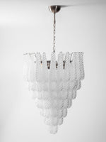 Aurelia Glass Droplet Chandelier – Modern Waterfall Pendant Light for Dining Room and Foyer
