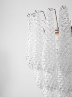 Aurelia Glass Droplet Chandelier – Modern Waterfall Pendant Light for Dining Room and Foyer
