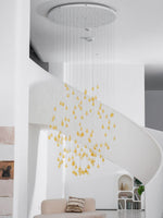 Droplets Sculpture Chandelier – Modern Glass Pendant Light for Dining Room and Living Room