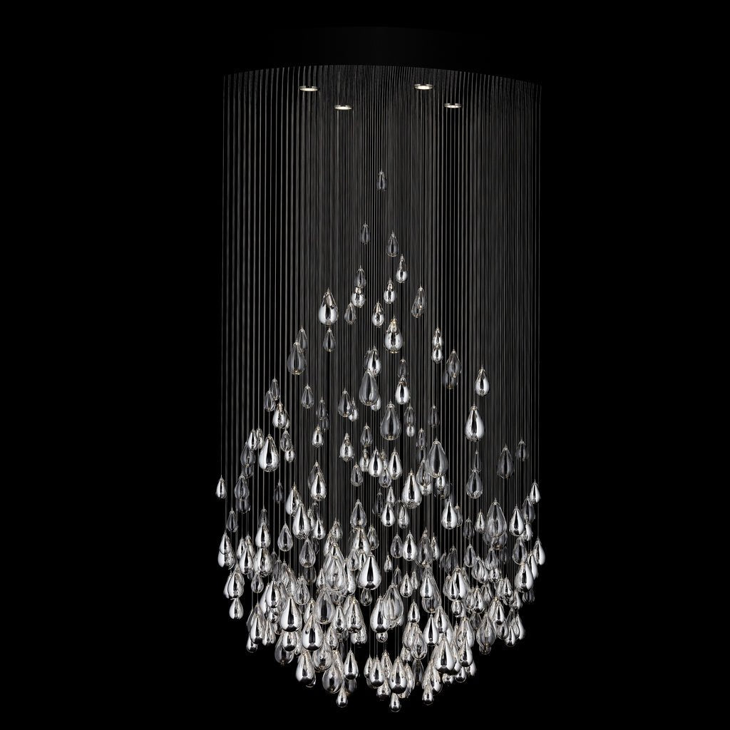 Droplets Sculpture Chandelier – Modern Glass Pendant Light for Dining Room and Living Room