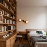 Dual Halo Alabaster Wall Sconce in Brass | Modern Wall Lighting