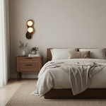 Dualis Rootlight Wall Sconce – Sculptural Walnut Wood & Opal Glass