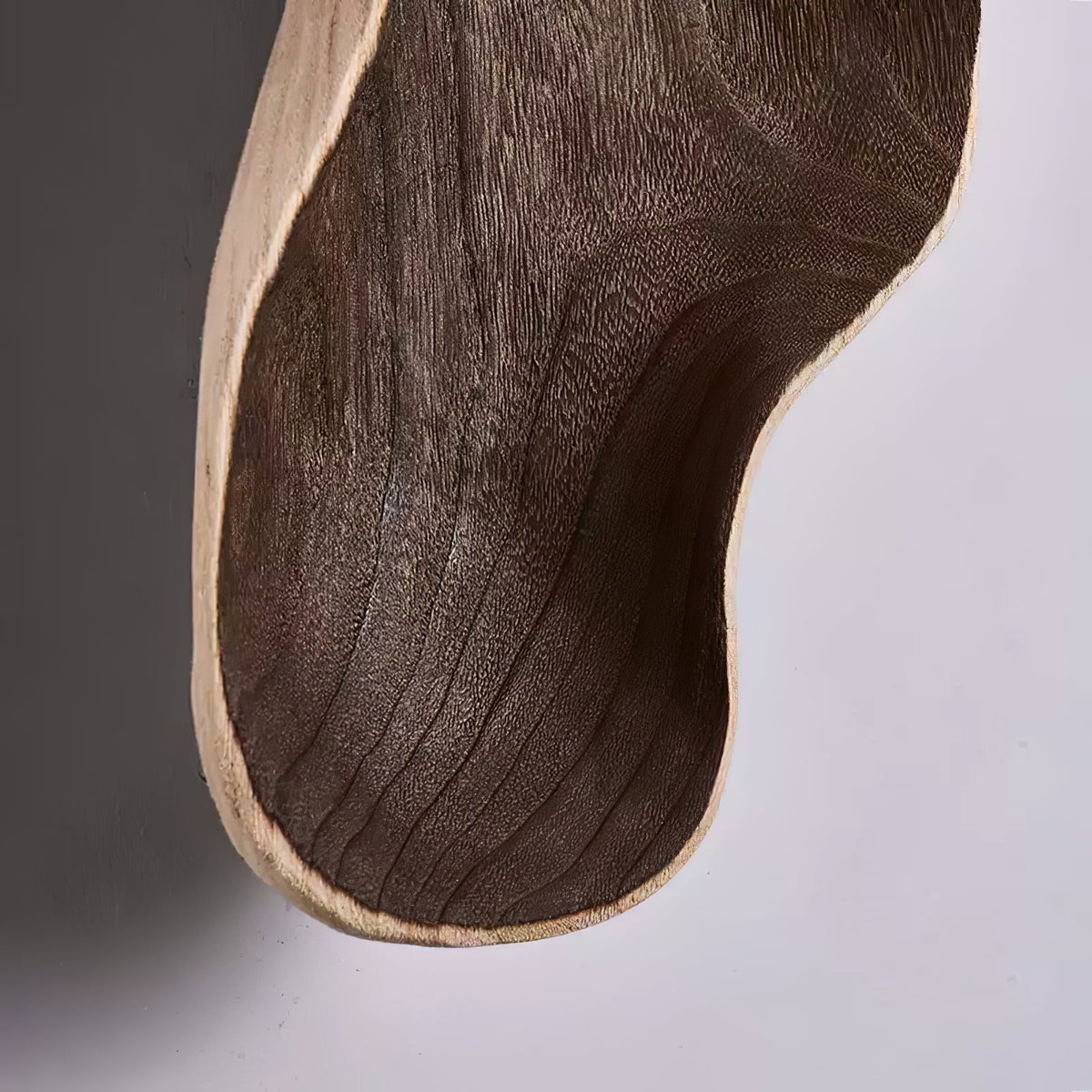 Dualis Rootlight Wall Sconce – Sculptural Walnut Wood & Opal Glass