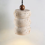 Dune Pebble Travertine Pendant Light – Natural Stone Sculptural Hanging Lamp