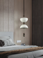 Duo Alabaster Pendant Light – Sculptural Brass & Natural Stone Chandelier