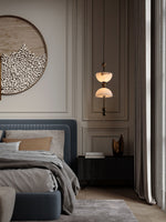 Duo Alabaster Pendant Light – Sculptural Brass & Natural Stone Chandelier