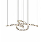 Gabriel Gold Crystal Chandelier – Sculptural LED Pendant for Modern Interiors
