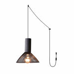 Cement Mesh Pendant Light – Plug-In, Perforated Iron Shade