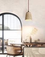 Travertine Cone Pendant Light – Natural Stone Illumination for Modern Interiors