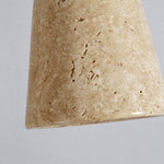 Travertine Cone Pendant Light – Natural Stone Illumination for Modern Interiors