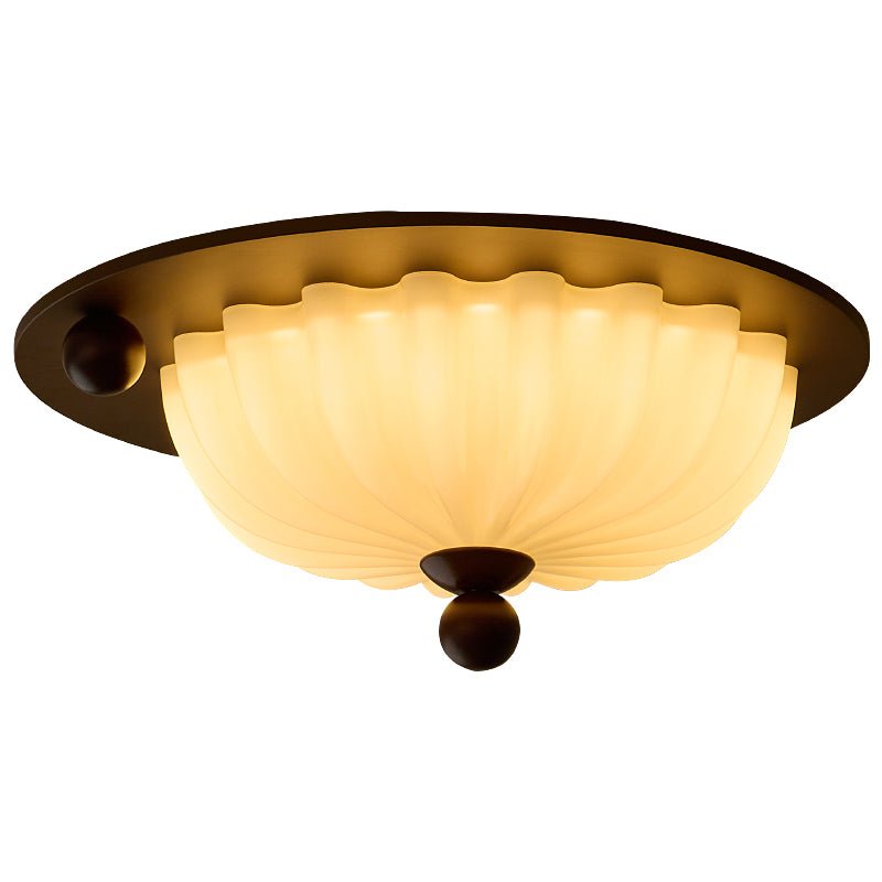 Eclipse Charm LED Ceiling Light in Walnut and Opal Glass