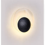 Eclipse Shell Wall Sconce in Black Travertine with LED
