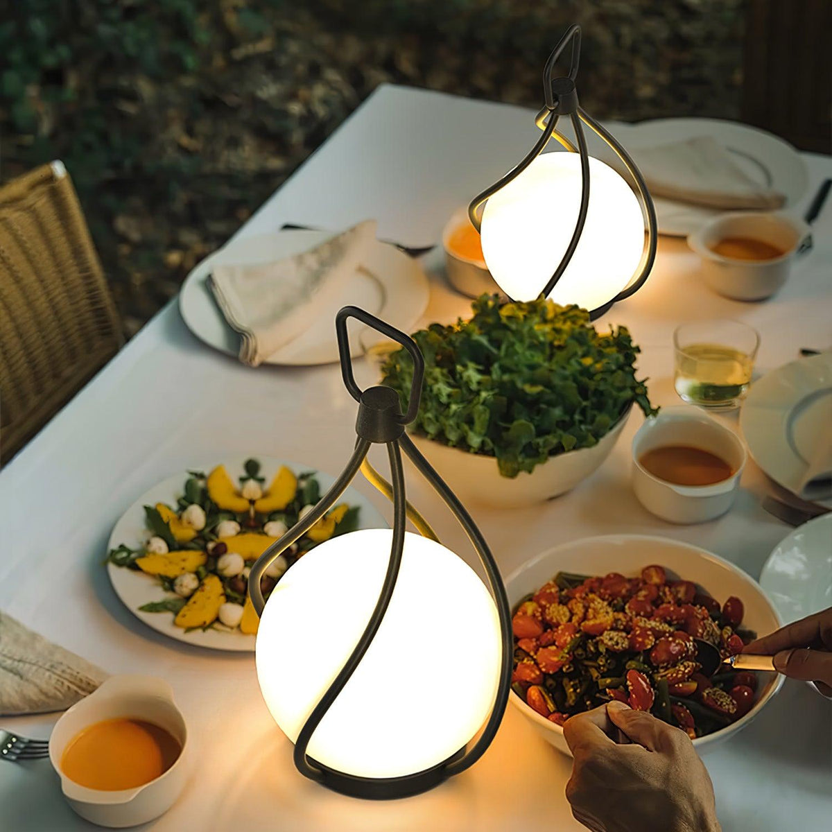Eclisse Orb Lantern Rechargeable Table Lamp