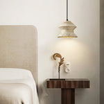Eira Travertine Pendant Light – Sculptural Natural Stone Hanging Lamp