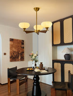 Elara Bloom Chandelier – Modern Brass & Glass Pendant Light
