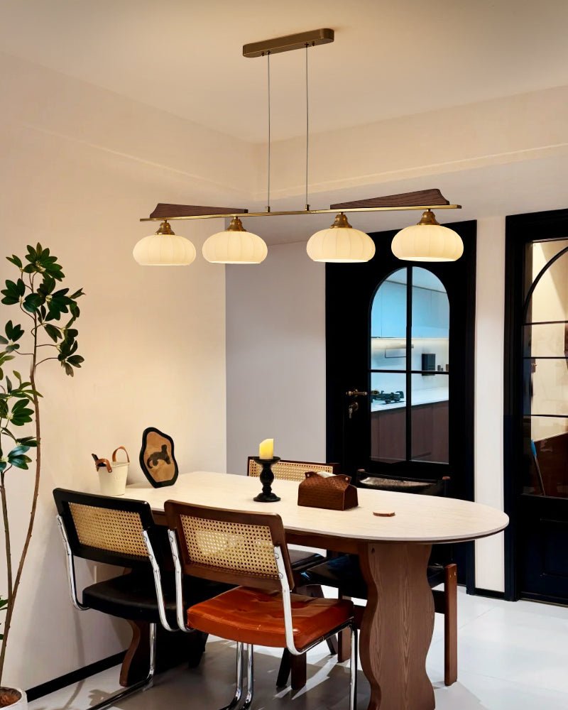Elara Bloom Chandelier – Modern Brass & Glass Pendant Light