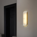 Elaris Alabaster Wall Sconce in Gold or Black Finish