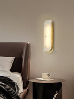 Elaris Alabaster Wall Sconce in Gold or Black Finish