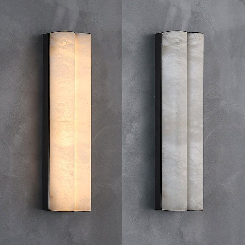 Elaris Alabaster Column Wall Sconce — Modern LED Wall Light