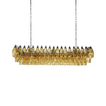 Elegant Amber Murano Poliedri Glass Chandelier