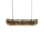 Elegant Smoked Murano Poliedri Glass Chandelier