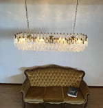 Elegant Transparent Murano Poliedri Glass Chandelier