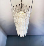 Elegant Transparent Murano Poliedri Glass Chandelier