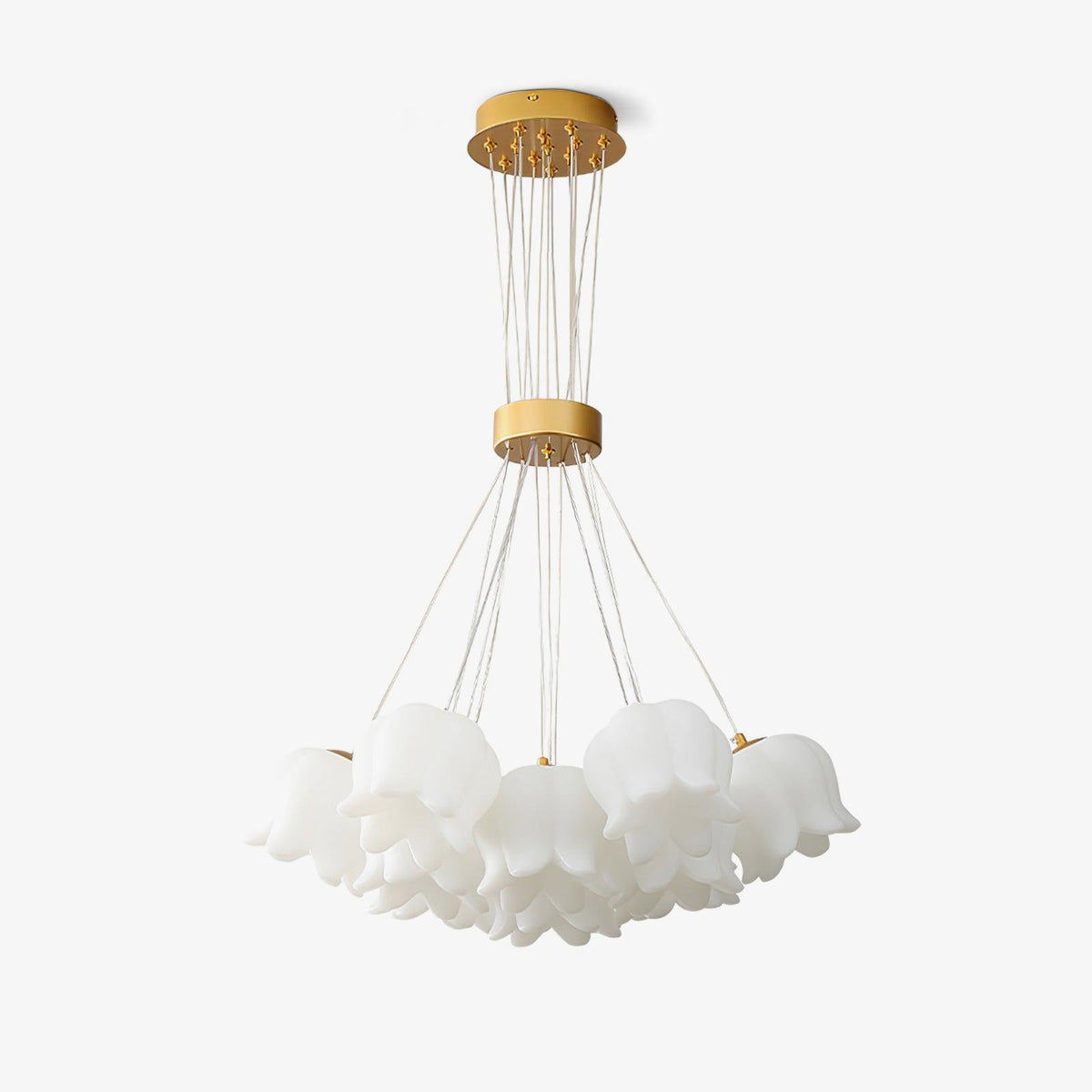 Floral Petal Pendant Light – Modern Gold Designer Hanging Lamp for Dining Room & Bedroom
