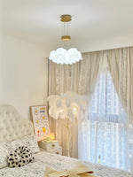 Floral Petal Pendant Light – Modern Gold Designer Hanging Lamp for Dining Room & Bedroom